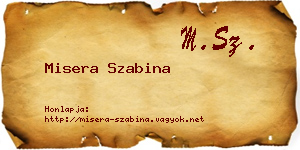 Misera Szabina névjegykártya